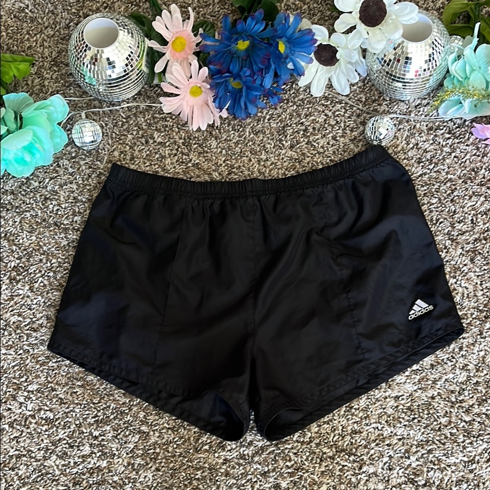 Adidas Black Athletic Shorts with Relaxed Fit